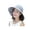 Gray, variant on Women Summer Casual Big Wide Brim Cotton Hat Floppy Derby Beach Sun Foldable Cap
