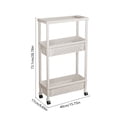 thumbnail image 3 of EGNMCR Multi Layer Movable Plastic Storage Rack Large Capacity Layered Storage Rack With Wheels Living Room/bedroom/bathroom/kitchen Item Storage Rack Plasti c trolley, 3 of 6