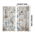 thumbnail image 3 of huayou 2 Pack Printed Kitchen Tier Curtains, 27.56x47.24 Inch Vintage Nautical Starfish Seahorse Anchor Postcard Short Window Curtains for Indoor Kitchen Coastal Home Decor, 3 of 7