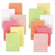 Hudson Baby Infant Girl Rayon from Bamboo Woven Washcloths 12pk, Citrus