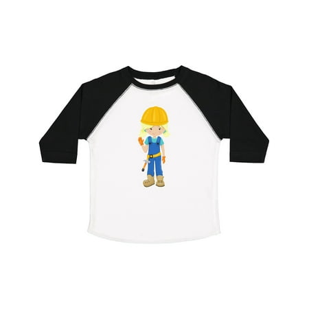 

Inktastic Construction Girl Blonde Hair Cute Girl Hammer Gift Toddler Toddler Girl T-Shirt