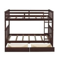 thumbnail image 5 of Twin-Over-Twin Bunk Bed with Ladders and Two Storage Drawers (Espresso), 5 of 13