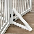 thumbnail image 4 of WELLAND Triangle Support Feet Set of 2 for 360 Degree Configurable Gate Collection, Solid Pine Wood, Easy to Install, 2 Pairs of Safety Fence Feet for Freestanding Pet Gates, White, 4 of 9