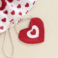 thumbnail image 5 of Bagilaanoe Toddler Baby Girl Valentine's Day Dress Heart Print Short Sleeve A-line Dresses Crossbody Bag 3M 6M 12M 18M 24M 3T Kids Casual Swing Sundress, 5 of 5