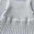 thumbnail image 4 of SERTG Children Knit Sweater Dress Solid Color Long Sleeve Round Neck Princess Cute Comfortable Casual Fall Winter Skirt for Kids 3-9 Years(Gray,9 Years), 4 of 6