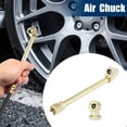 thumbnail image 2 of 2 in 1 1/4" FNPT Dual Head Tire Chuck and Closed Ball Air Chuck Set Gold Tone for Car Bike, 2 of 6