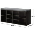 thumbnail image 6 of Shoe Benches for Entryway with Storage, 10 Compartments Shoe Rack Bench with Storage, Shoe Bench Storage with Cushion Seat for Living Room Entryway Hallway Adjustable Shelves Shoe Shelf, 6 of 7