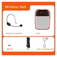 thumbnail image 2 of Wireless Megaphone Portable Voice Amplifier Teacher Guide Microphone Speaker 5W Support TF Card U Disk MP3 Player ,No Screeching Distortion, 2 of 7