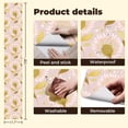 thumbnail image 5 of Boho Peel and Stick Wallpaper 17.7in x 9.8ft Abstract Pink Gold Floral Delicate Leaves Contact Paper Vinyl Self-Adhesive Removable Wall Paper for Bedroom Nursery Bathroom Renter Friendly, 5 of 8
