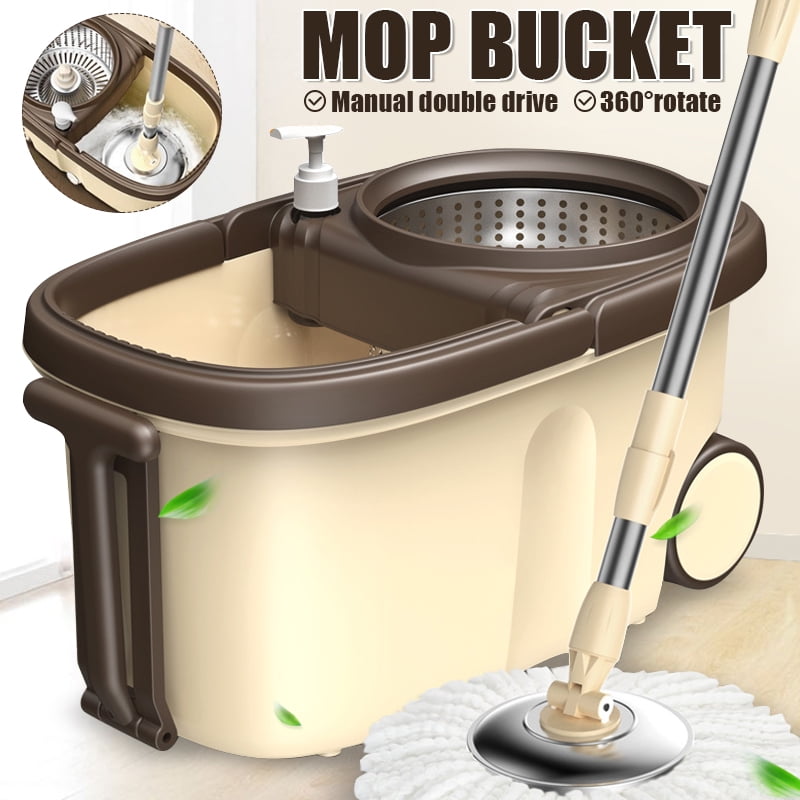 360 Easy Wring Microfiber Spin Mop & Bucket Floor Cleaning System with