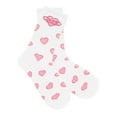 thumbnail image 6 of Milageto 5xValentine's Day Socks Comfortable Mid Calf Socks Lovely Valentines Day Gifts white heart, 6 of 8
