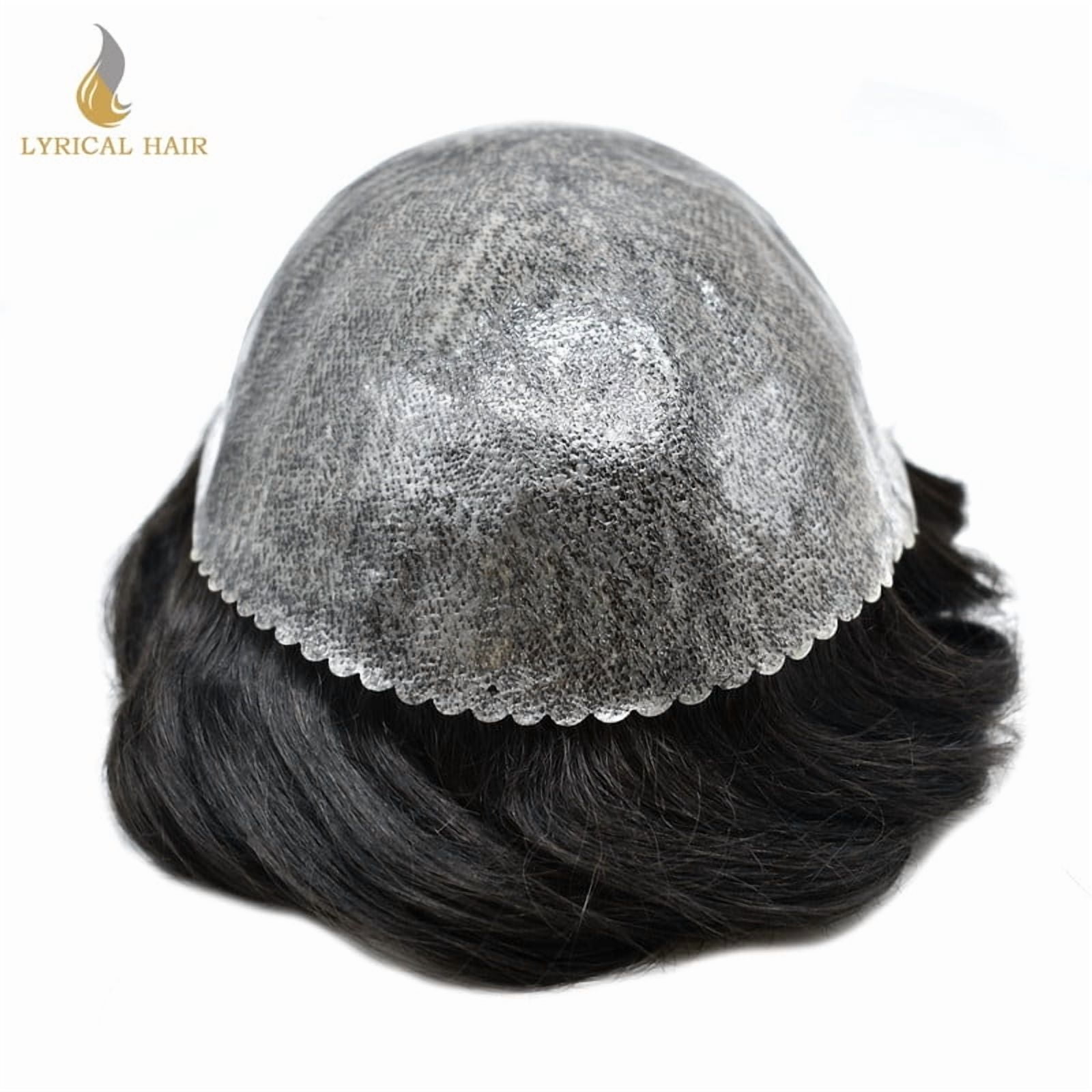 LYRICAL HAIR Mens Hairpiece French Lace Toupee Hair for Men Human Hair Replacement Systems Fine Mono Mens Wig Male Hair Prosthesis