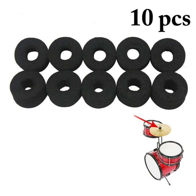 10PCS Feutres de Cymbales Professionnels Accessoires de Cymbales Feutres de Tambour