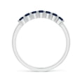 thumbnail image 2 of ANGARA Natural Half Eternity Seven Stone Sapphire Wedding Ring in 925 Sterling Silver for Women (Size-2.5mm) | September Birthstone, Anniversary, Jewelry Gift for Women | Natural Blue Sapphire Ring, 2 of 8