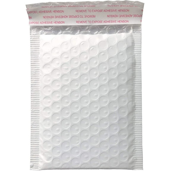 6x9 Inch White Poly Bubble Mailers Padded Envelopes, Self-Sealing Shipping Bags 50 Pack