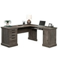 thumbnail image 3 of UrbanPro Modern Engineered Wood L-Desk in Pebble Pine / Brown Finish, 3 of 18