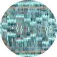 thumbnail image 1 of Ahgly Company Indoor Round Southwestern Light Blue Country Area Rugs, 5' Round, 1 of 4