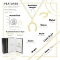 thumbnail image 2 of BEBERLINI Women Horseshoe CZ Pendant Necklace Set 14K Gold Filled Cuban Chain Jewelry 18", 2 of 7