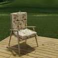 thumbnail image 4 of Jordan Manufacturing 44" x 22" Oasis Nutmeg Beige Leaves Rectangular Outdoor Chair Cushion with Ties and Hanger Loop, 4 of 14