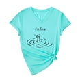 thumbnail image 3 of T Shirts for Women Funny Graphic Short Sleeve Loose Fit T Shirts Womens Tees Sky Blue L, 3 of 3
