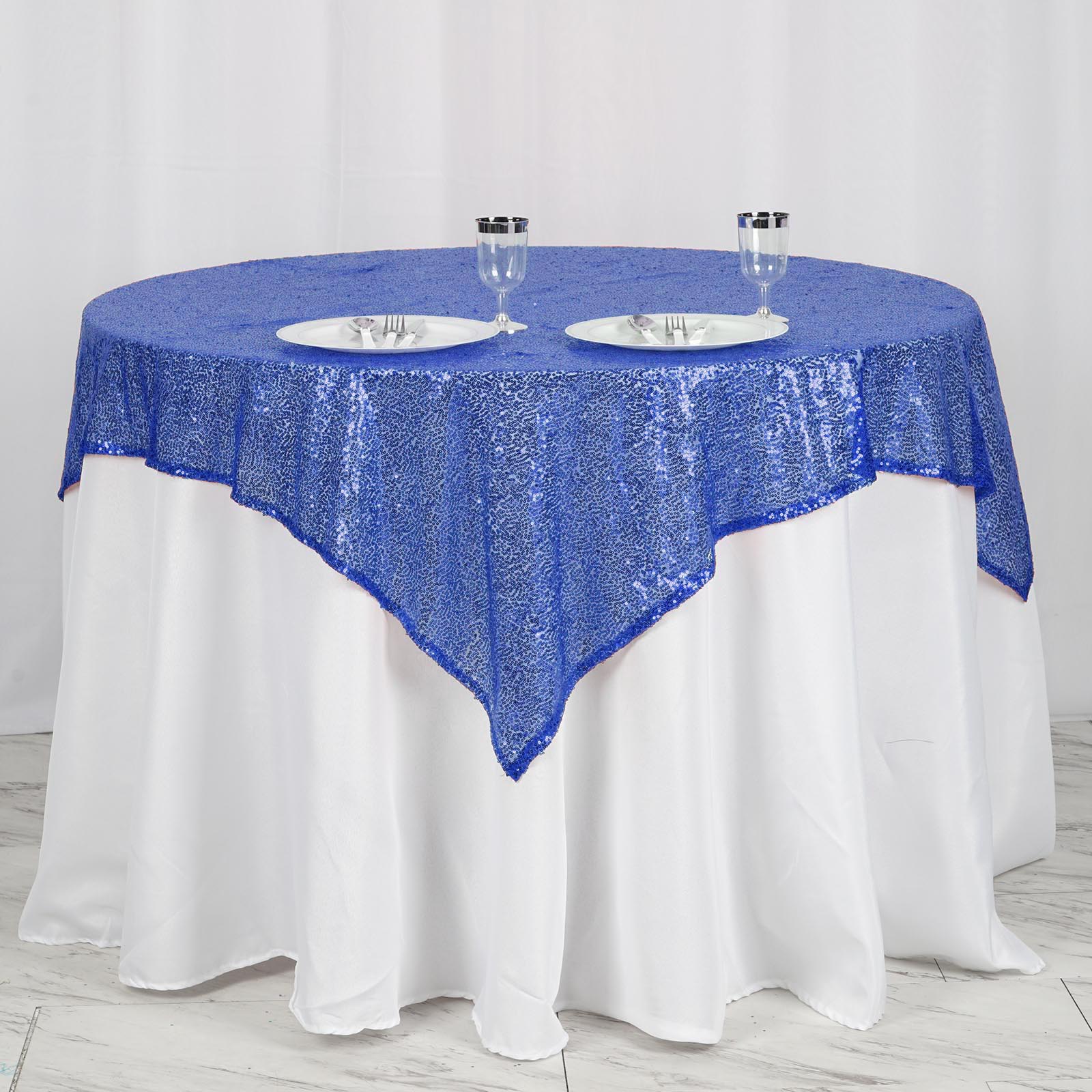 BalsaCircle 54" x 54" Square Sequined Tablecloth for Party Wedding