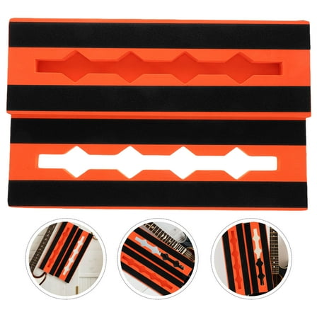 Luxshiny Guitar Pedal Board Case in Orange Featuring EVA Design for Effects Pedals 1Pack