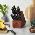 thumbnail image 2 of HENCKELS Everedge Dynamic 14 Piece Knife Block Set, Brown, 2 of 10