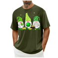 thumbnail image 5 of lcziwo St. Patricks Day Mens Short Sleeve T-Shirt Cute Gnome Print Round Neck Graphic Tee Shirts 2025 Spring Summer Casual Going Out Streetwear,Green,M, 5 of 6