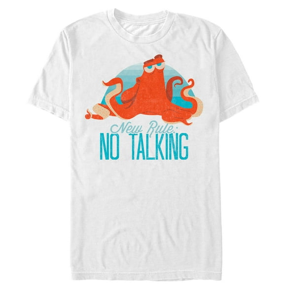 Men's Finding Dory Hank No Talking Rule  Graphic Tee White Medium