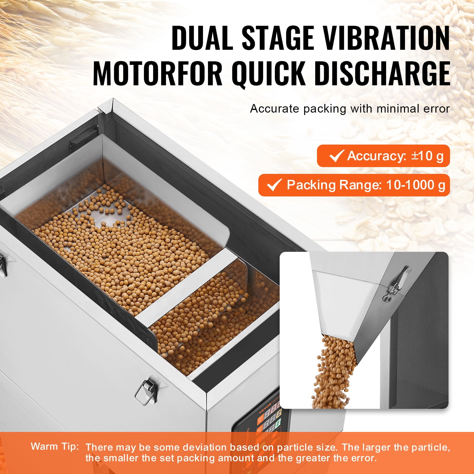 KFFKFF Automatic Particle Packing Weighing,Filling Machine 10-1000g Tea Grain