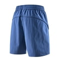 thumbnail image 4 of Besolor Workout Shorts for Men Wide Leg Drawstring Elastic Waist Quick Dry Breathable Athletic Hiking Shorts with Pockets(XX-Large,Blue), 4 of 5