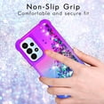 thumbnail image 3 of for Samsung Galaxy A23 Case,Galaxy A23 5G Case,with HD Screen Protector,Gradient Quicksand Glitter Liquid Floating Waterfall Durable Girls Cute Phone Case for Samsung A23 5G (Purple/Blue), 3 of 14