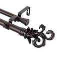 thumbnail image 3 of 1" Dia Adjustable 66"-120" Double Curtain Rod with Jerrick Finials - Mahogany,(100-06-666-D), 3 of 3