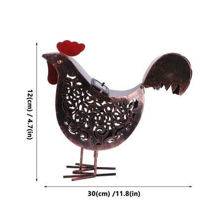 

1pc Solar Decorative Lamp Outdoor Rooster Creative Design Lamp Garden Light