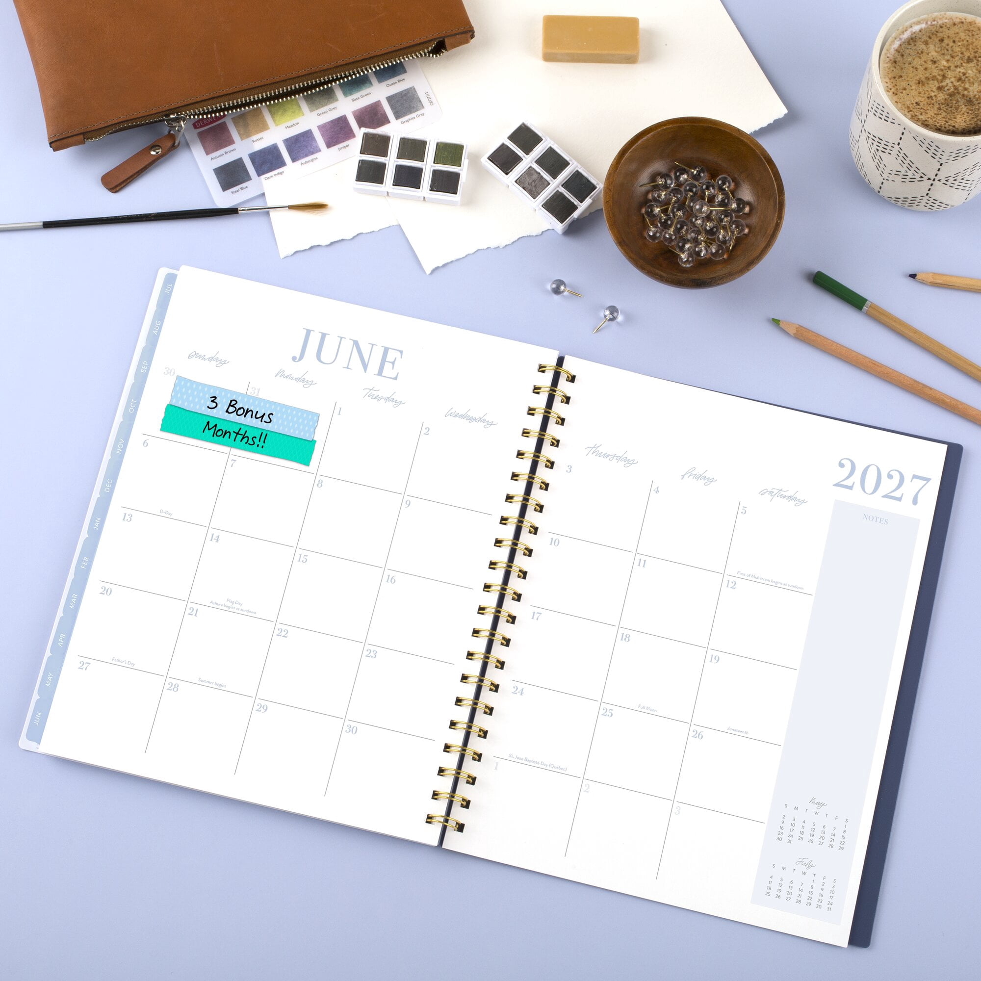 Leah Bisch for Mead Cambridge Academic 2026-2027 Weekly Monthly Planner Bow