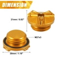 thumbnail image 5 of Motorcycle Oil Filler Cap Oil Filler Plug Cover Gold Tone for Yamaha YZF-R6S YZF-R6 FZ07 YZF-R3 YZF-R125 YZF-R1 FZ750 FZ, 5 of 6