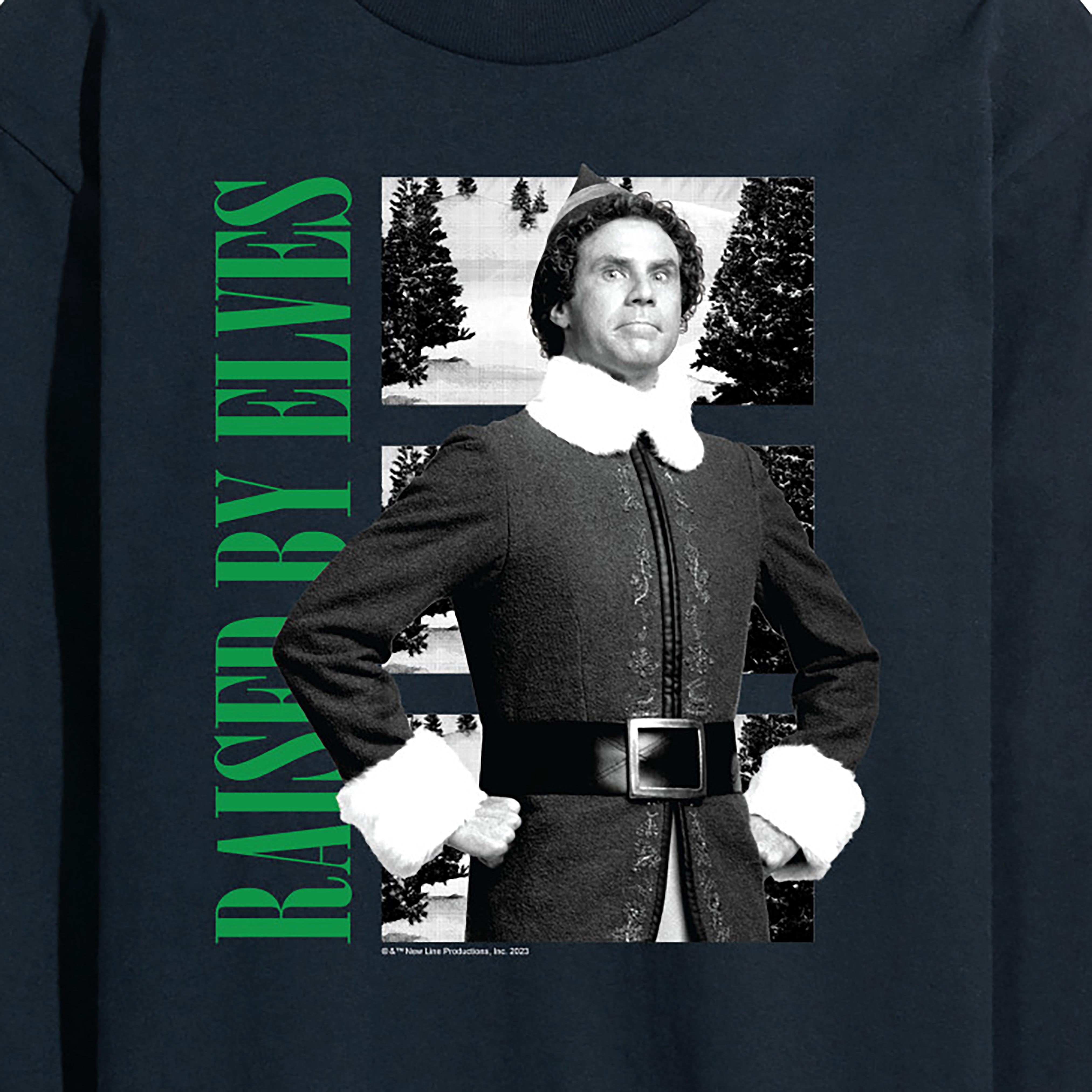 ELF - Christmas Raised By Elves  - Men's Long Sleeve T-Shirt