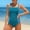 Mint Green, variant on RTKFRFLM Girls Contrast One-Piece Swimsuit Tropical Beach Bathing Suit for Big Kids Navy 11-12Y