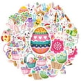 thumbnail image 2 of 35pcs-70pcs Cute Easter Stickers Bunny Stickers Colorful Eggs for Laptops Suitcase Phone, 2 of 9