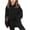 Black, variant on UACY Teen Girls Fleece Split Hoodies Kids Plain Oversized Loose Pullover Thumb Hole Hooded Sweatshirts Cute Warm Clothes (Blue, 9-10 Years)