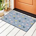 thumbnail image 1 of DouZhe Vintage Abstract Blue Hearts Rugs Doormat, Non-Slip Machine Washable Carpets Floor Door Mat , 36" x 24", 1 of 7