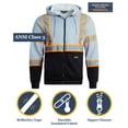 thumbnail image 2 of Bass Creek Outfitters Mens Fleece Hoodie - Safety Workwear ANSI/ISEA Class 3 High Visibility Hoodie, 2 of 7
