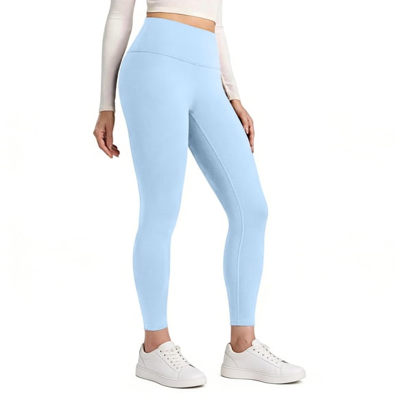 Workout Leggings for Women Yoga Pants High Waisted Athletic Tights Silky Feel Gym Activewear Lounge Blue XL