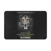 VIVACITE Prayer Mat Christian Gifts for Women Men Faith Religious Spiritual Gifts for Women Prayer Rug with Bible Verse Christian Decor Area Rug for Pray Scripture Corinthians 16:13, 24"X16"