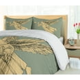 thumbnail image 5 of Ambesonne Christmas Duvet Cover Set, Flying Ornament Joy Art, 2-Calking, Yellow Laurel Green, 5 of 7