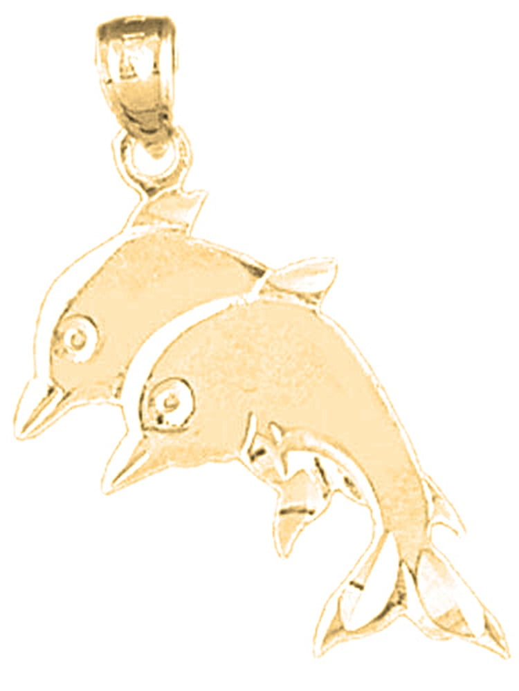14K Yellow Gold-plated 925 Silver Dolphin Pendant with 16 Necklace Jewels Obsession Dolphin Necklace 14K Yellow Gold-plated 925 Silver Dolphin Pendant with 16 Necklace Jewels Obsession Dolphin Necklace