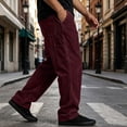 thumbnail image 3 of Rvwovn Men's Corduroy Cargo Pants Relaxed Fit Straight Leg Work Pants with Multi Pockets Casual Wear, 3 of 6