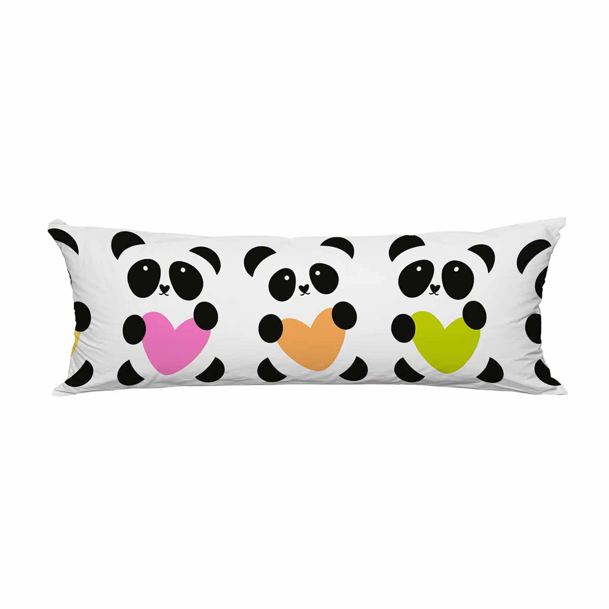 PKQWTM Pandas heart animal Long Body Pillow Case Cover Pillow Cushion Size 20x60 Inches
