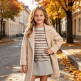 thumbnail image 3 of Jalioing Long Sleeve Striped T Shirt for Girls Fashion Cute Crew Neck Tee Shirt Spring Fall Casual Basic Tops 3-14 Years, 3 of 9