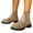 Khaki, variant on Women's Fashion Ankle Boots Low Heels Chunky Lace-up Combat Boot Platform Lug Sole Non Slip Short Boots for Women Casual Round Toe Side Zipper Fall Winter Hiking Walking Booties Khaki